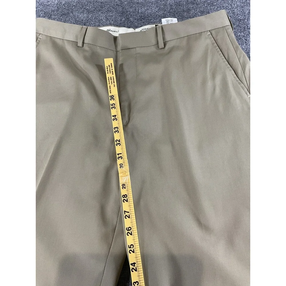 Eddie Bauer Ruston Fit Pants Mens 36 Wool Dress Khaki Slacks Business Casual Tai